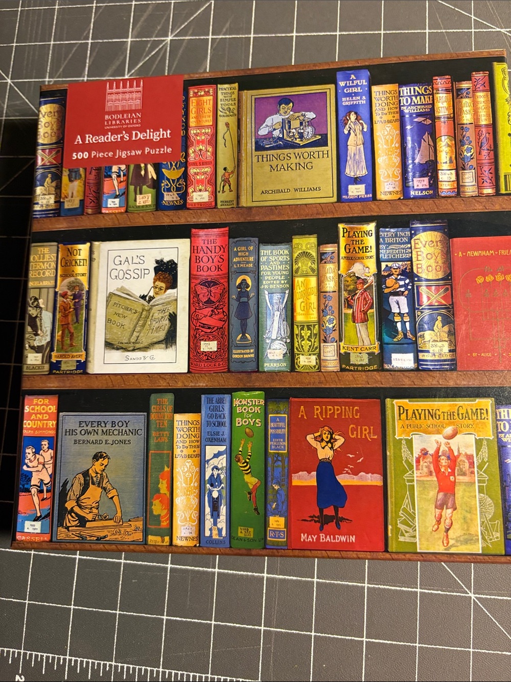 A Reader's Delight 500 Piece Jigsaw Puzzle - Vintage Book Spines (Multicolor)